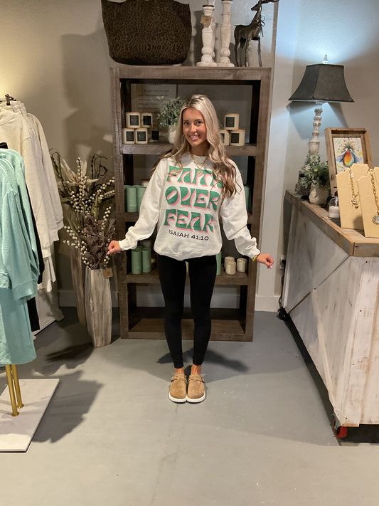 FF01 Faith Over Fear Oversized Sweatshirt