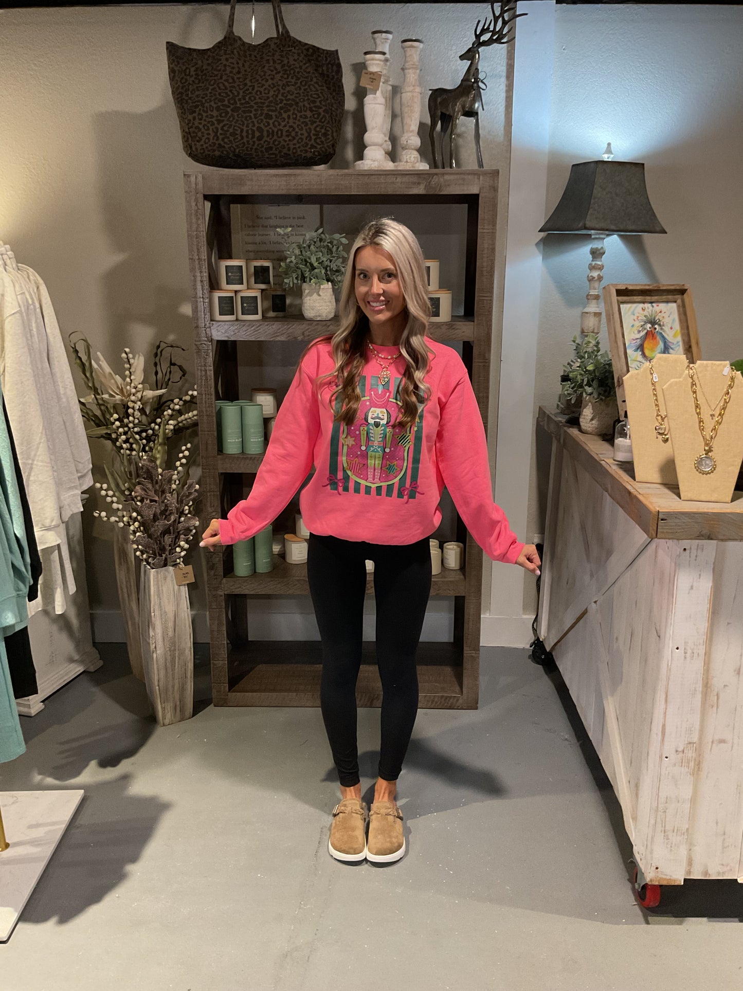 Neon Pink Nutcracker Sweatshirt