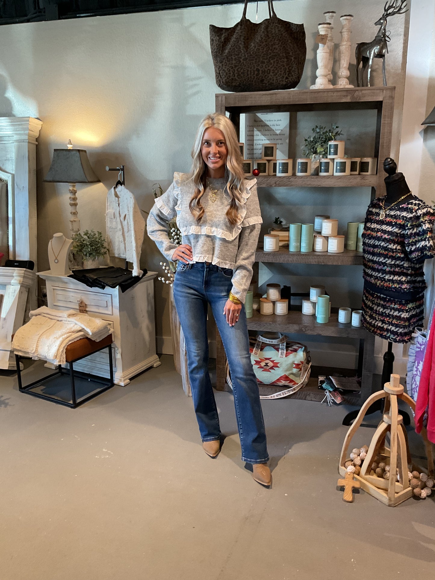 High Rise Bootcut Jeans by Risen