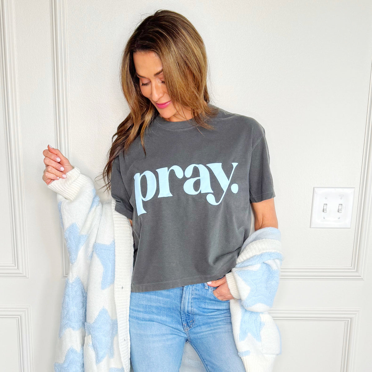 Pray Puff Cropped Tee