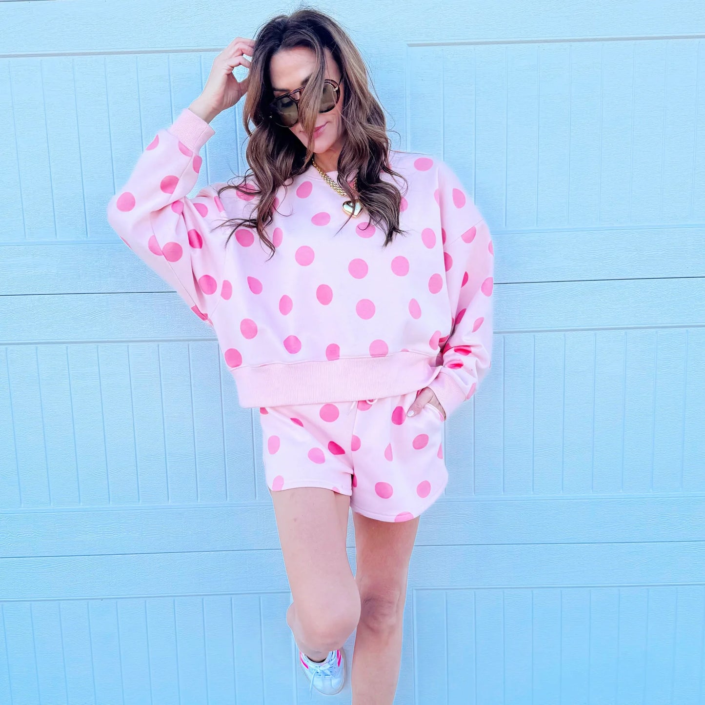 Blush Polka Dot Shorts
