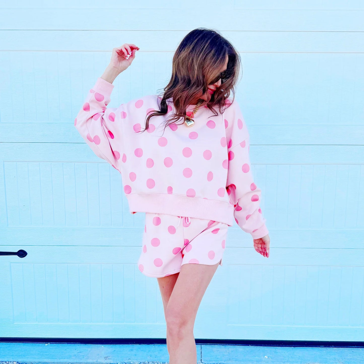 Blush Polka Dot Shorts