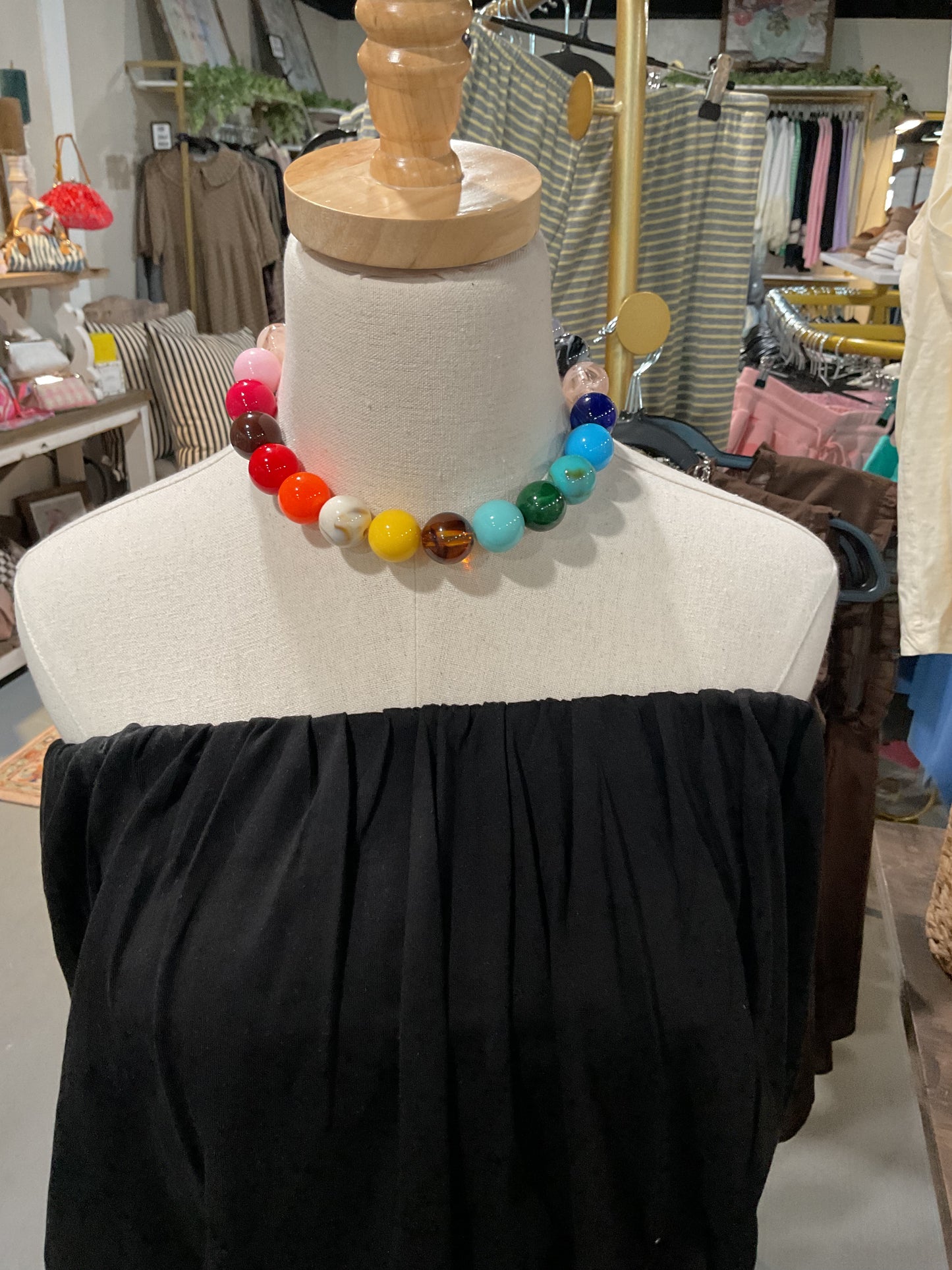 Sugar Beads Multi Primary Colors Large Necklace