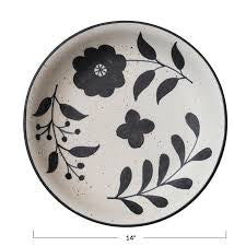 HAND-PAINTED STONEWARE BOWL