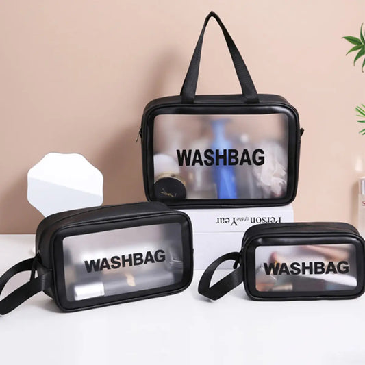 3SET Black Travel Portable Makeup Wash